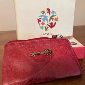 Fossil zip coin purse